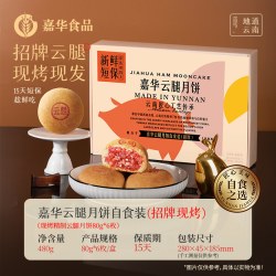 嘉华食品 TK嘉华现烤云腿月饼云南特产咸蛋黄宣威火腿酥皮零食糕点中秋礼盒