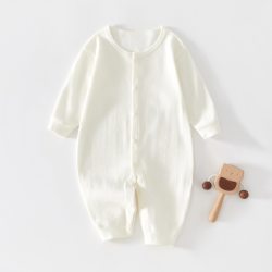 婴儿睡衣纯棉儿衣服连体衣新生儿哈衣男女宝宝春夏装长袖打底爬服