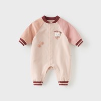 戴维贝拉 婴幼儿2026新款爬服男宝宝秋装连体衣女宝A类哈衣包屁衣