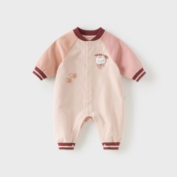 戴维贝拉 婴幼儿2026新款爬服男宝宝秋装连体衣女宝A类哈衣包屁衣