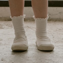 韩国童装新款婴儿女童蕾丝袜子四季宝宝中筒罗纹针织袜