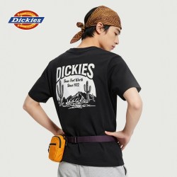 Dickies 户外夏速干宽松印花短袖T恤男女情侣美式1922沃斯堡记忆