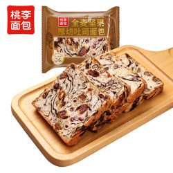 桃李 全麦坚果厚切吐司420g手撕面包早餐营养早点整箱零食小吃糕点心