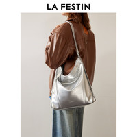 PLUS会员：La Festin 女士双肩包电脑包 极光银