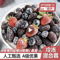 新鲜速冻混合莓蓝莓桑葚草莓黑莓奶茶烘焙人工精选水果