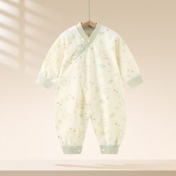 酷米绨 婴儿衣服连体衣无骨新生儿纯棉春秋冬款打底睡衣宝宝秋冬哈衣爬服