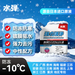 水弹 玻璃水汽车四季通用浓缩强力去污镀膜驱水剂冬季防冻雨刮液 -10°C镀膜玻璃水2L  2袋