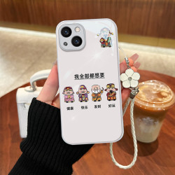 汇客凡品 五路财神苹果13/14/15全包手机壳vivo/oppo华为mate60pro玻璃壳女