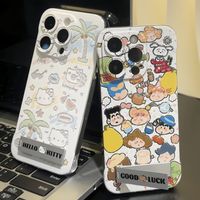 凯蒂猫于小新合集支架适用苹果15手机壳iphone13/14无边框11/12硬