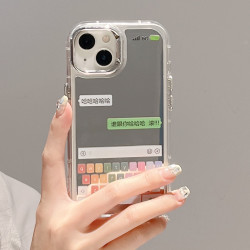 适用苹果系列iPhone14新款手机壳趣味聊天框搞怪文字时尚创意防摔