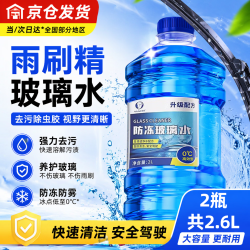易驹 玻璃水汽车用去虫胶强力去污去油膜-40度车用龟清洁剂四季通用 次日达 2瓶共2.6L车居两用 普通夏季款0