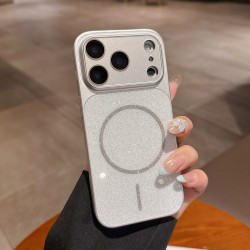 带镜头膜闪粉磁吸手机壳适用iPhone17Promax全包苹果16Pro简约15