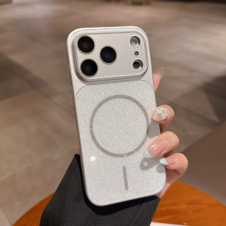 带镜头膜闪粉磁吸手机壳适用iPhone17Promax全包苹果16Pro简约15