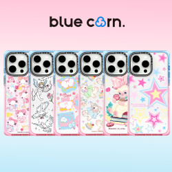 Bluecorn 粉蓝果冻 奶方方形直角适用于iPhone16/15/Pro/Max手机壳