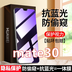 适用于华为mate30抗蓝光防窥膜钢化膜TAS-AN00防偷窥膜全屏手机膜