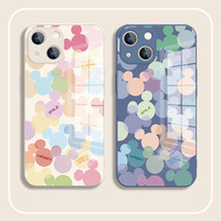 彩色小熊头适用苹果14网红手机壳iPhone13卡通12promax可爱11mini