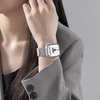 匠戴 适用applewatch苹果表带iwatch米兰尼斯S10/9/8透气7磁吸表带