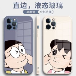 大熊静香液态玻璃情侣手机壳适用于苹果12/华为/小米/oppo/vivo