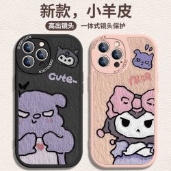 适用苹果16华为mate70小米14/oppo/vivo油画库洛米巴库情侣手机壳