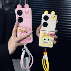适用华为p50pocket手机壳新款pockets套pocket2海底好朋友公仔女P