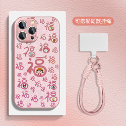 适用于苹果16华为OPPO小米VIVO百搭时尚金属漆小羊皮手机壳HA0387