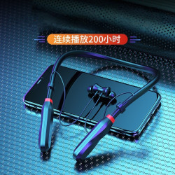 无线运动蓝牙耳机颈挂脖入耳式2025新款插卡MP3超长续航降噪通用