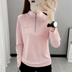 户外速干衣女T恤长袖秋季薄款跑步弹力健身登山服上衣运动快干衣