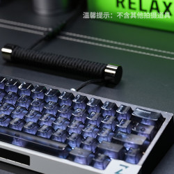 GCOOLYA 8K磁轴键盘航插线键盘弹簧键鼠数据线螺旋式连接线螺旋机械键盘线