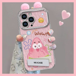 汇客凡品 搞怪派大星适用苹果VIVO华为OPPO小米电镀大视窗iPhone16手机壳