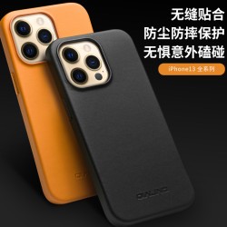 iPhone13Pro Max 12Mini苹果真皮手机壳后盖磁吸充电