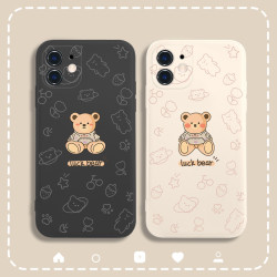 小熊适用苹果12手机壳iphone13promax新款11卡通xs简约xr硅胶mini