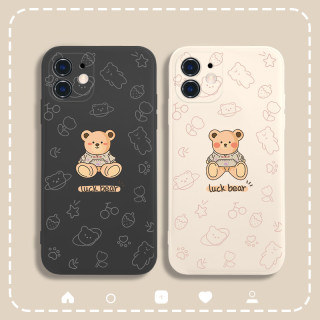 小熊适用苹果12手机壳iphone13promax新款11卡通xs简约xr硅胶mini