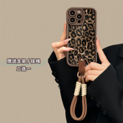 适用于苹果16华为OPPO小米VIVO高级感潮流皮纹LJ阶梯手机壳AA0087