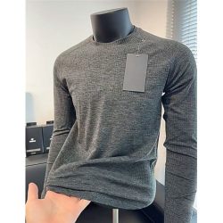 深灰色速干防晒长袖T恤男春秋薄款透气吸汗骑行服户外山系运动衣