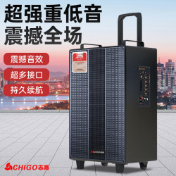 志高 广场舞蓝牙音箱大音量高音质重低音炮户外k歌拉杆音响