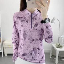 速干上衣女春夏季薄款长袖瑜伽服骑行健身服户外运动徒步登山t恤