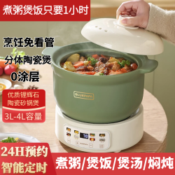蓝小爸 养生锅多功能家用全自动分体式电砂锅陶瓷电炖锅煲汤炖汤煮粥专用