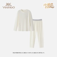 88VIP：英氏 儿童羊毛睡衣套装男女童2026新款保暖长袖家居服宝宝内衣套装