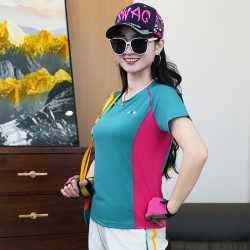 冰丝短袖t恤女夏季新款时尚洋气弹力透气排汗薄款速干衣夏装上衣