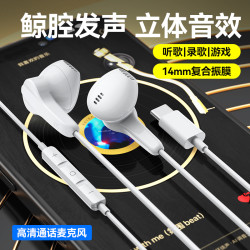 诺迅纳入耳式有线耳机适用苹果17/16/15/14圆孔全民录歌typec带麦