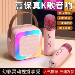 CADIZ 蓝牙音箱声卡麦克风一体迷你儿童全名k歌家用家庭音箱无线便携唱k
