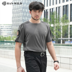 HAN WILD/涵野户外破风者男士速干圆领短袖运动T恤网眼吸湿透气