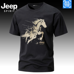 JEEP SPIRIT Jeep吉普夏季冰感透气套头圆领短袖t恤男百搭速干打底衫半袖上衣