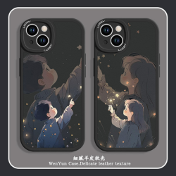 适用苹果17/华为mate70/小米15/oppo/vivo看星星情侣秀恩爱手机壳