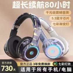 瞄音 蓝牙耳机头戴式无线蓝牙5.3七彩发光听歌游戏运动手机电脑全通用