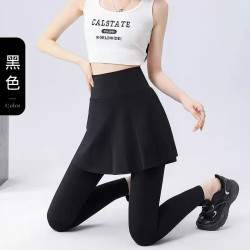 澜势力 Q2401女假两件裙裤夏季薄款健身打底鲨鱼裤