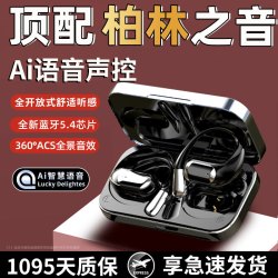 奥风 柏林音效Ai语音蓝牙耳机开放式挂耳无线运动骨传导降噪2026年新款