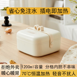龍興發 保温加热饭盒上班族1人便携自带热饭神器免注水可插电自热便当盒