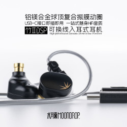 水月雨 竹Ⅱ/2代 DSP解码 铝镁振膜可换线入耳式HIFI有线耳机高音质