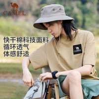 骆驼 男女户外速干T恤宽松棉短袖A13BAVV058-1/C